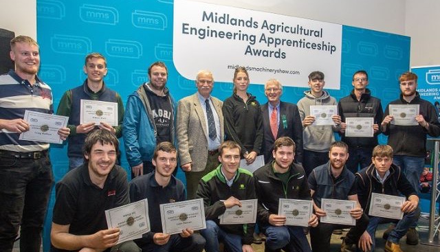 Apprentice agricultural engineers collect awards at Midlands Machinery Show