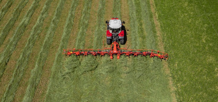 Kuhn launches first 13m mounted tedder