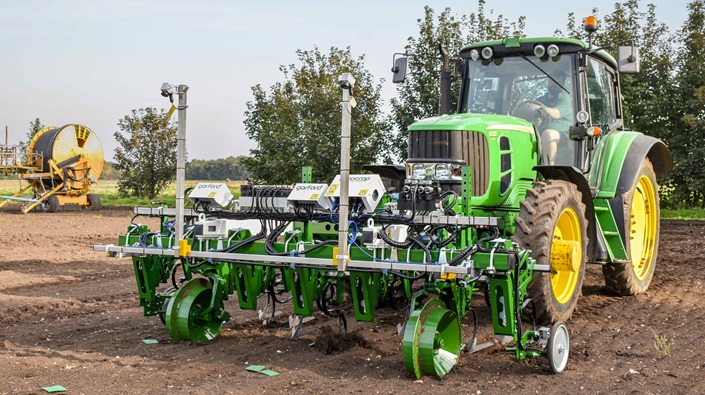 First-to-market vision guided mechanical hoe seen at Agritechnica